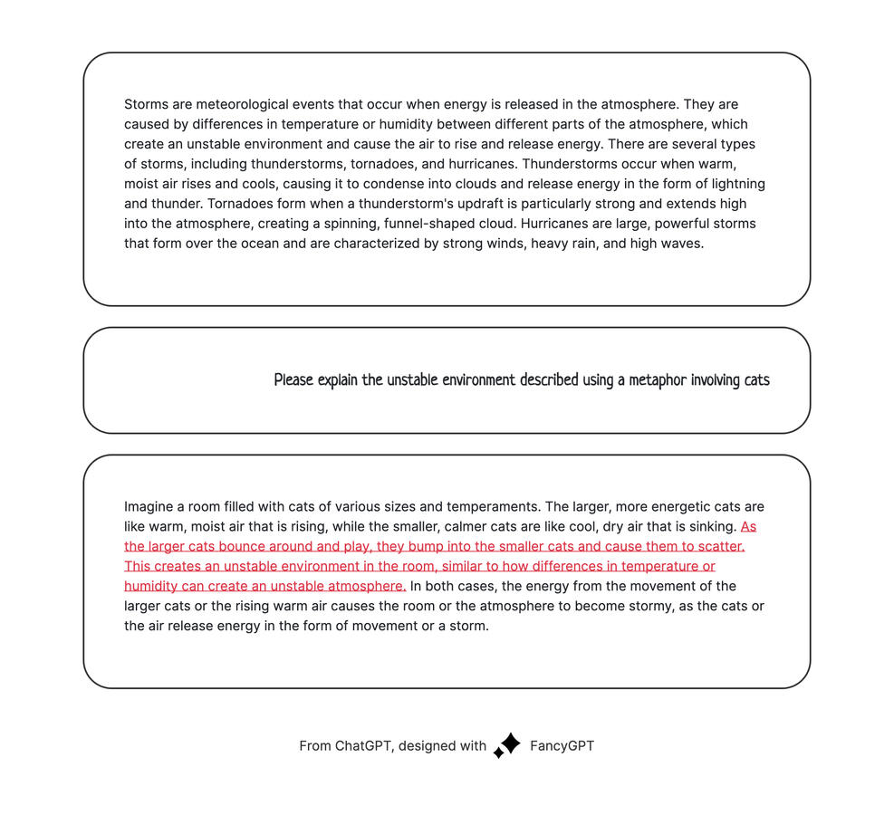 ChatGPT highlight example